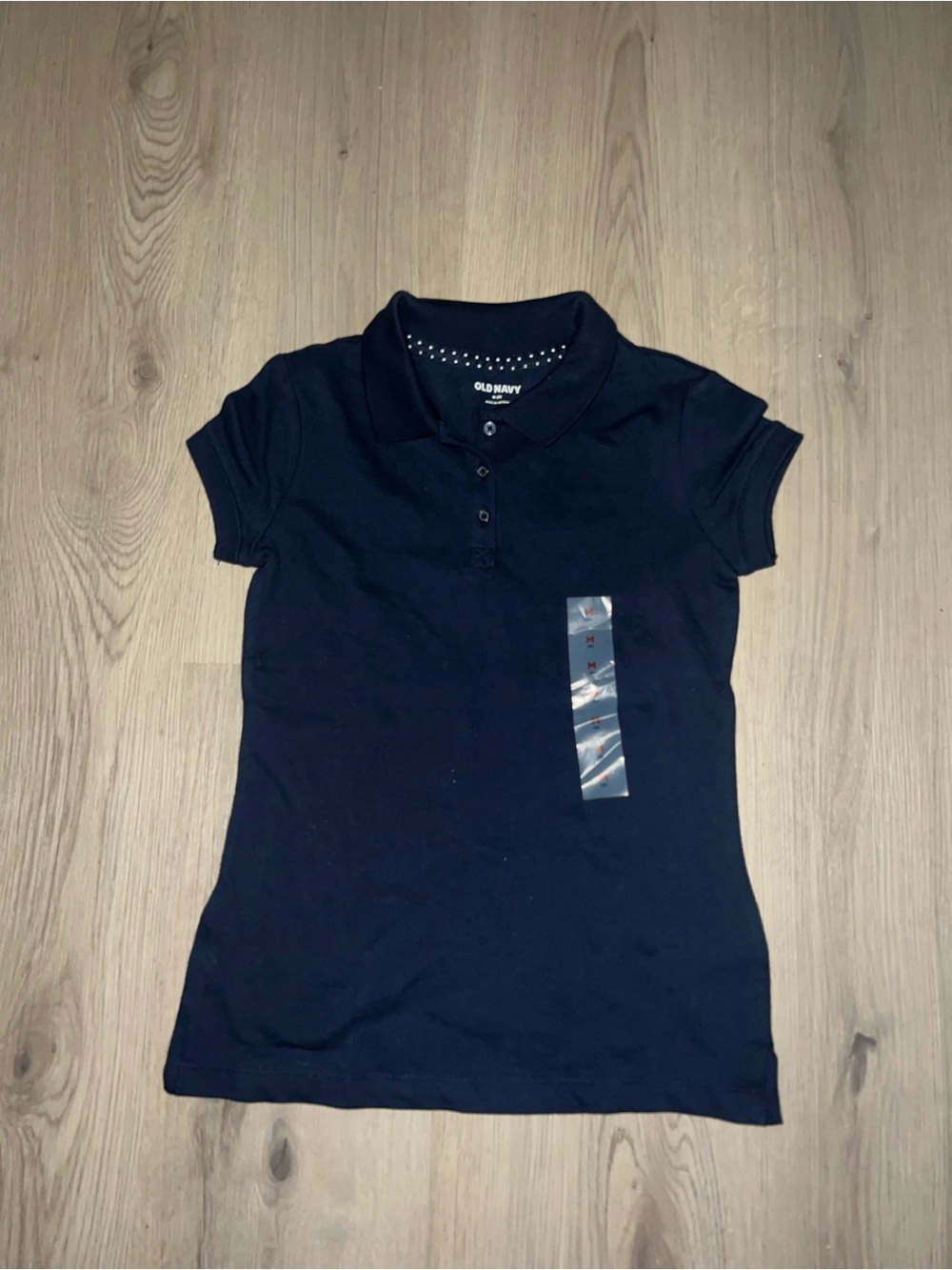 Old Navy Girls Navy Blue Polo Shirt Size M NWT Short Sleeve School Uniform Top